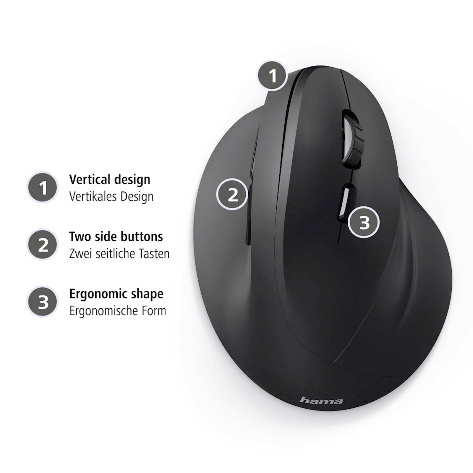 116883.jpg MIŠ HAMA EMW-500 ERGONOMSKI, WIRELESS - Image 1