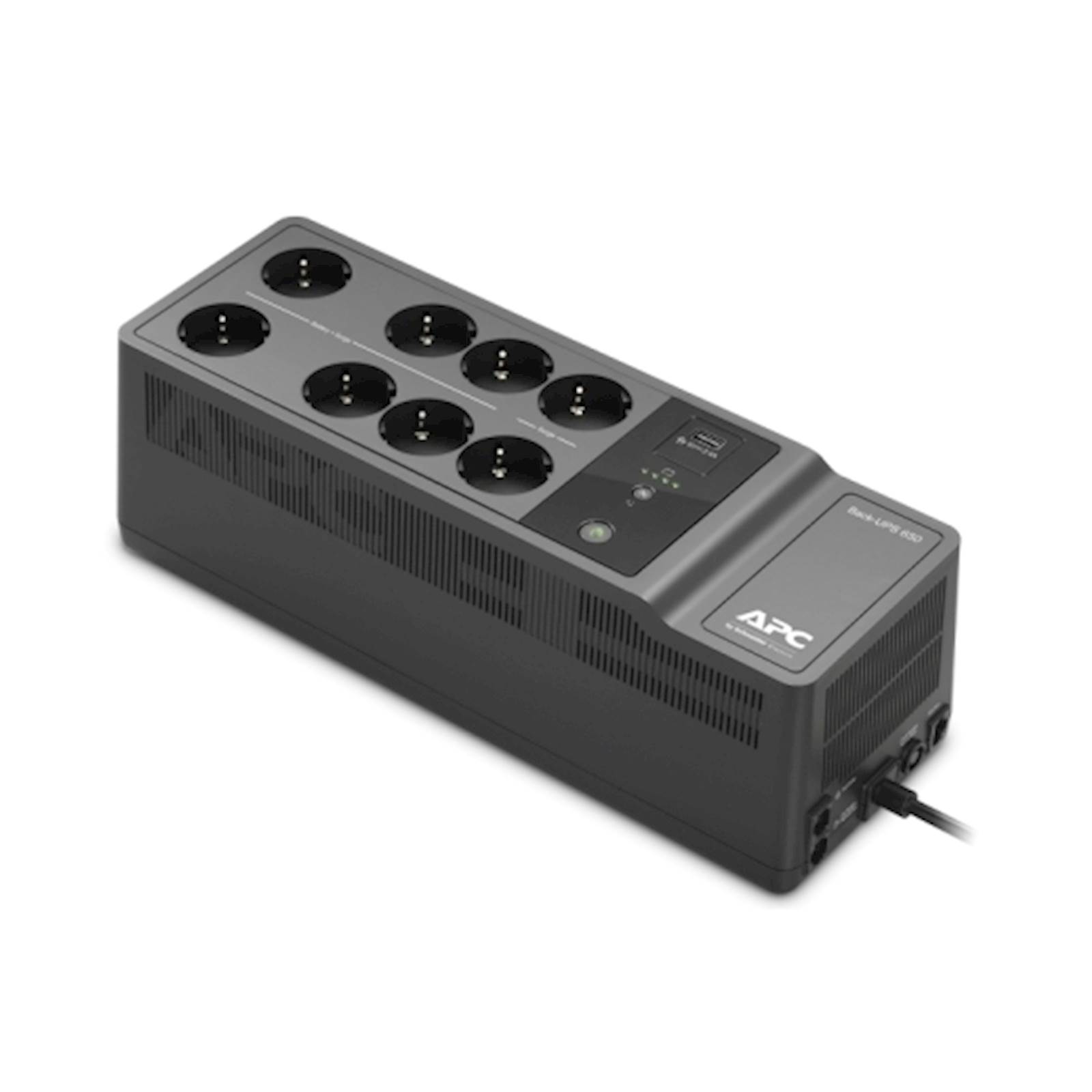 122827.jpg Back-UPS APC 650VA, 230V, 1 USB priključak za punjenje, 8 Schuko CEE7/7 utičnica (2 prenapona) - Image 1