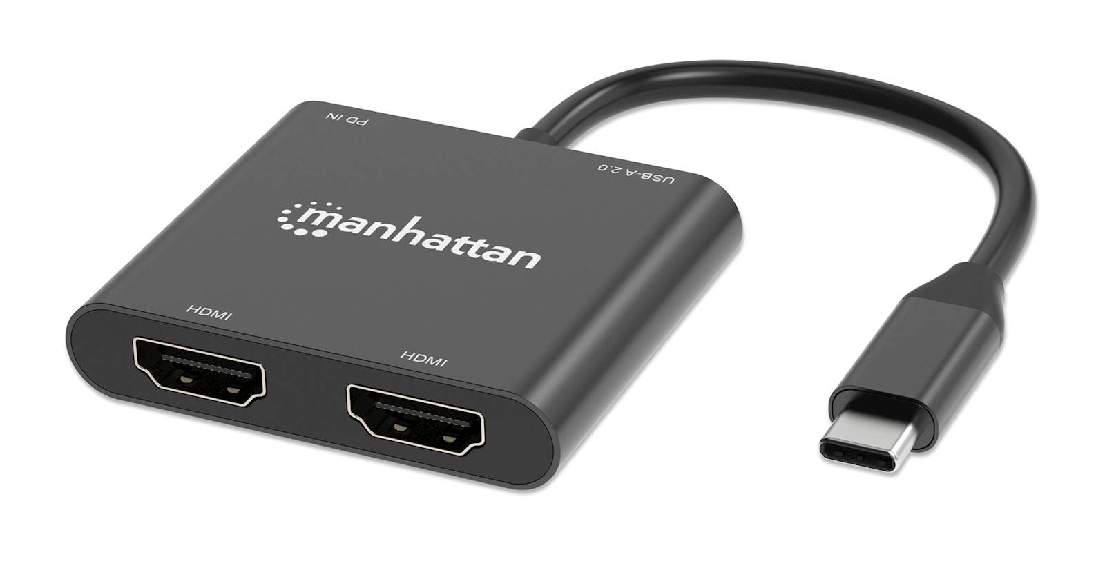 125772.jpg Adapter MANHATTAN USB-C PD to Dual-HDMI Monitor - Image 1