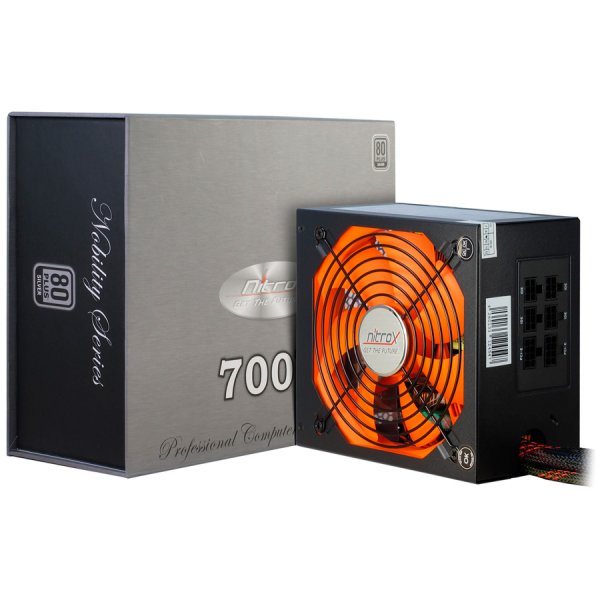 PSU CobaNitrox Nobility CN-700 NS 85+ 700W, kabelmanagement, active PFC, fan 135mm, 80+ silver