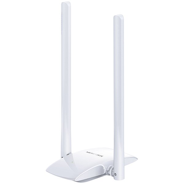 Mercusys MW300UH 300Mbps High Gain wireless N USB adapter, two 5dBi High Gain antennas, flexible design with USB cable, 2x2 MIMO, support Windows 10/8.1/8/7/XP(32/64 bit)