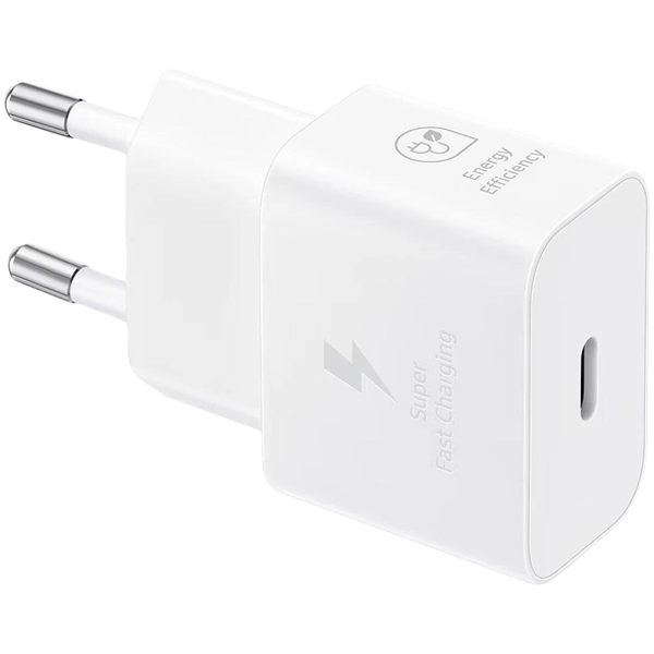 Samsung 25W Fast Charging USB-C Power Adapter White (cable included)