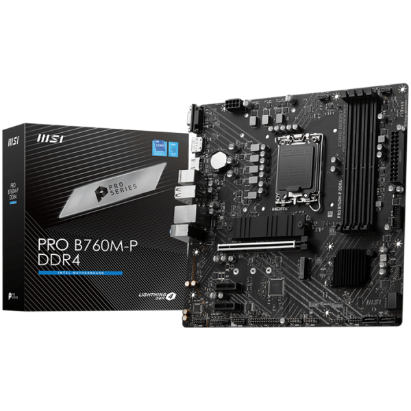 MSI MB B760 LGA 1700 4x DDR4 1x HDMI 1x DisplayPort 1x VGA 2x M.2 4x SATA mATX