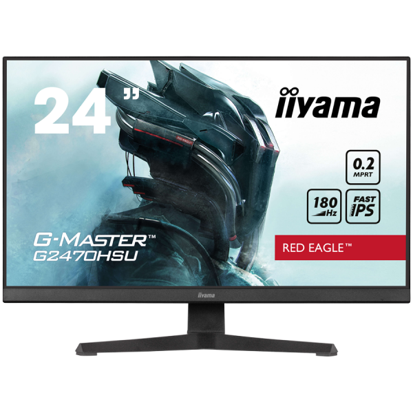 IIYAMA Monitor LED G2470HSU-B6 Fast IPS 1920 x 1080 @180Hz  0.2ms 300 cd/m² 1000:1 HDCP HDMI DP 4xUSB Hub 3.2 tilt