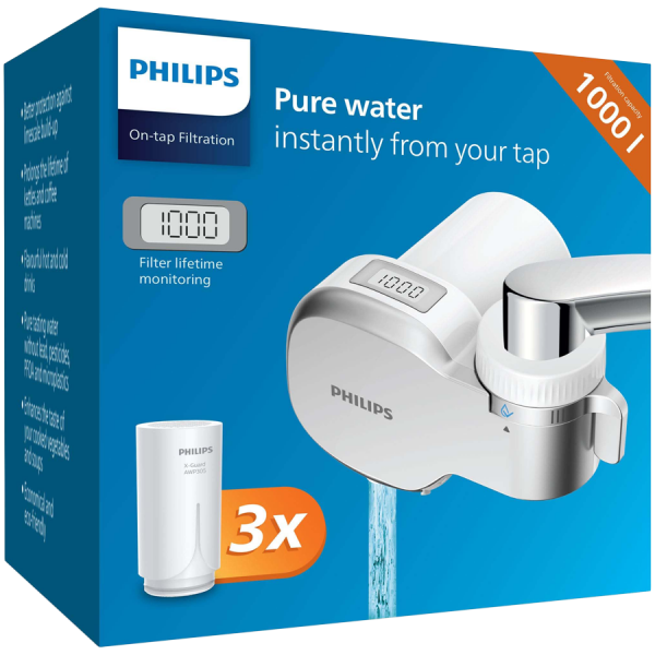 PHILIPS AWP3705P3/10 Filter za slavinu, digitalni timer, 99% mikrofiltracija, filter X-Guard, 3 filtera u pakovanju,