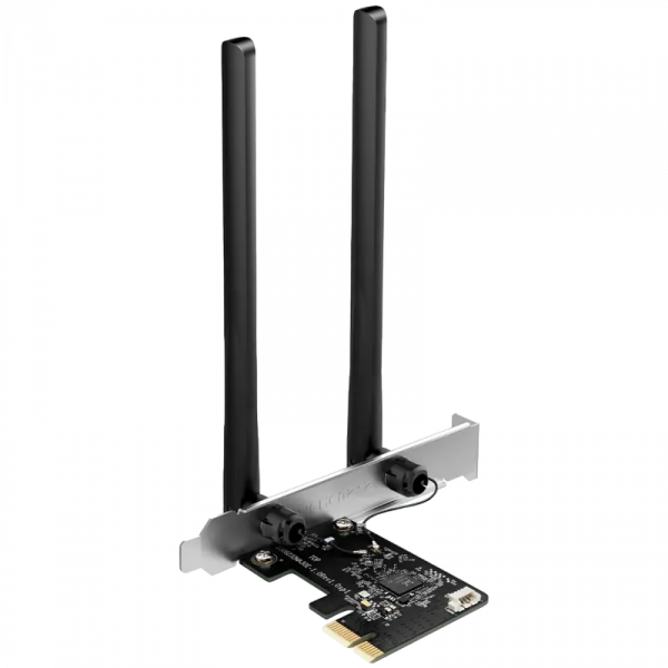 Mercusys MA30E AC1200 Dual-Band Wi-Fi Bluetooth  PCI Express Adapter, 867 Mbps at 5 GHz + 300 Mbps at 2.4 GHz, 2 x High Gain Dual-Band External Antennas, MU-MIMO, WPA3, Bluetooth 5.0