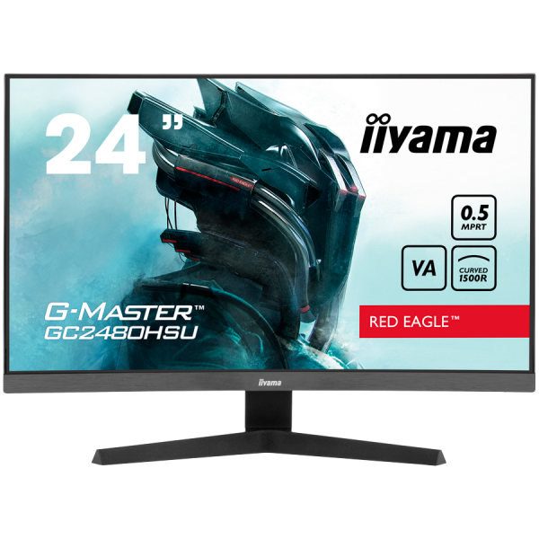 IIYAMA Monitor LED GC2480HSU-B1 23.6"" VA Curved 1920 x 1080 180Hz 300 cd/m 3000:1 HDMI DP USB HUB Tilt