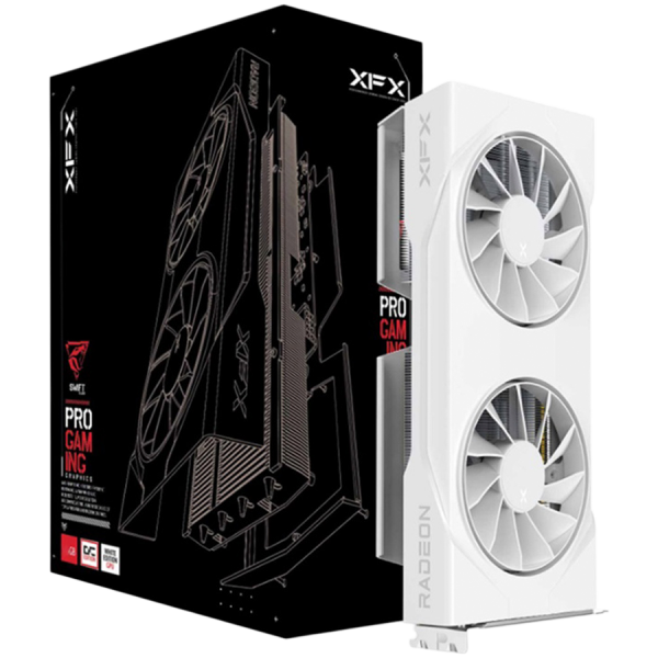 XFX Swift AMD Radeon RX 9060 XT OC White 8GB GDDR6 128-bit HDMI 2x DP