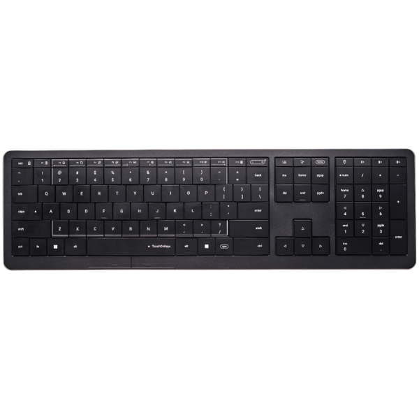 CLEVETURA CLVX 1 Touch-On-Keys AI Wireless Keyboard, ANSI US Windows Layout, Scissor Switches, Aluminum Chassis, Interactive RGB, Windows/Linux/MacOS support