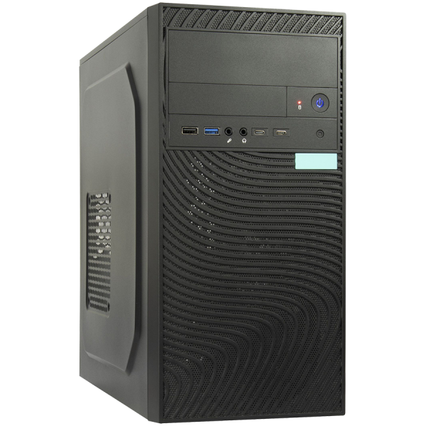 Inter-Tech PC Chassis IT-6516 Ripple, mATX, 1x 5.25"" external, 2x 3.5"" int. and ext., 3x 2.5"" internal, 2x USB 3.2, 2x USB-C, mATX MB, ATX PSU, 175 x 365 x 355mm (WxDxH), Dark Gray