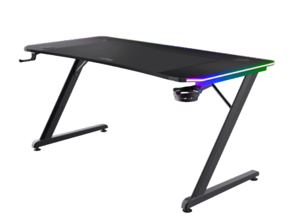 Trust GXT710 Luminus Pro RGBgaming sto, wireless punjač,120x60x74 cm, crni