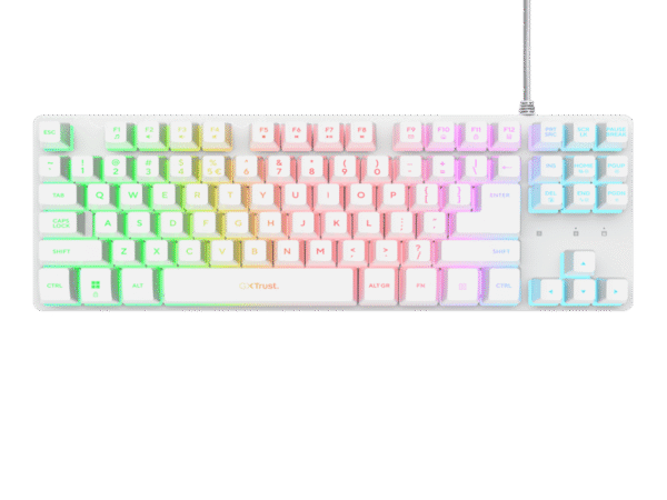 Trust GXT833 THADO tastatura, žičana, bijela, TKL, gaming