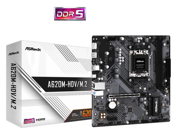 ASROCK MB A620M-HDV/M.2AM5, 2xDDR5, DP, HDMI, 2xM.22xSATA, RAID, microATX