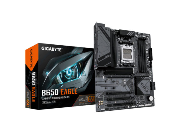 Gigabyte MB B650 EagleAM5; 4xDDR5; up to 256GB,(up to 7600MHz); 4x SATA,3xM.2, DP, HDMI