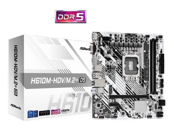 ASROCK MB H610M-HDV/M.2+ D5Intel H610;2xDDR5;VGA,HDMI,DPmicro ATX