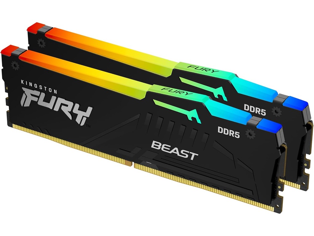 KF560C30BBEAK2-64_241204041230822.jpg Kingston 64GB 6000MHz DDR5 RGBFury Beast (2x32GB), CL30,XMP, EXPO, 2RX8, 288-pin 16Gbit - Image 1