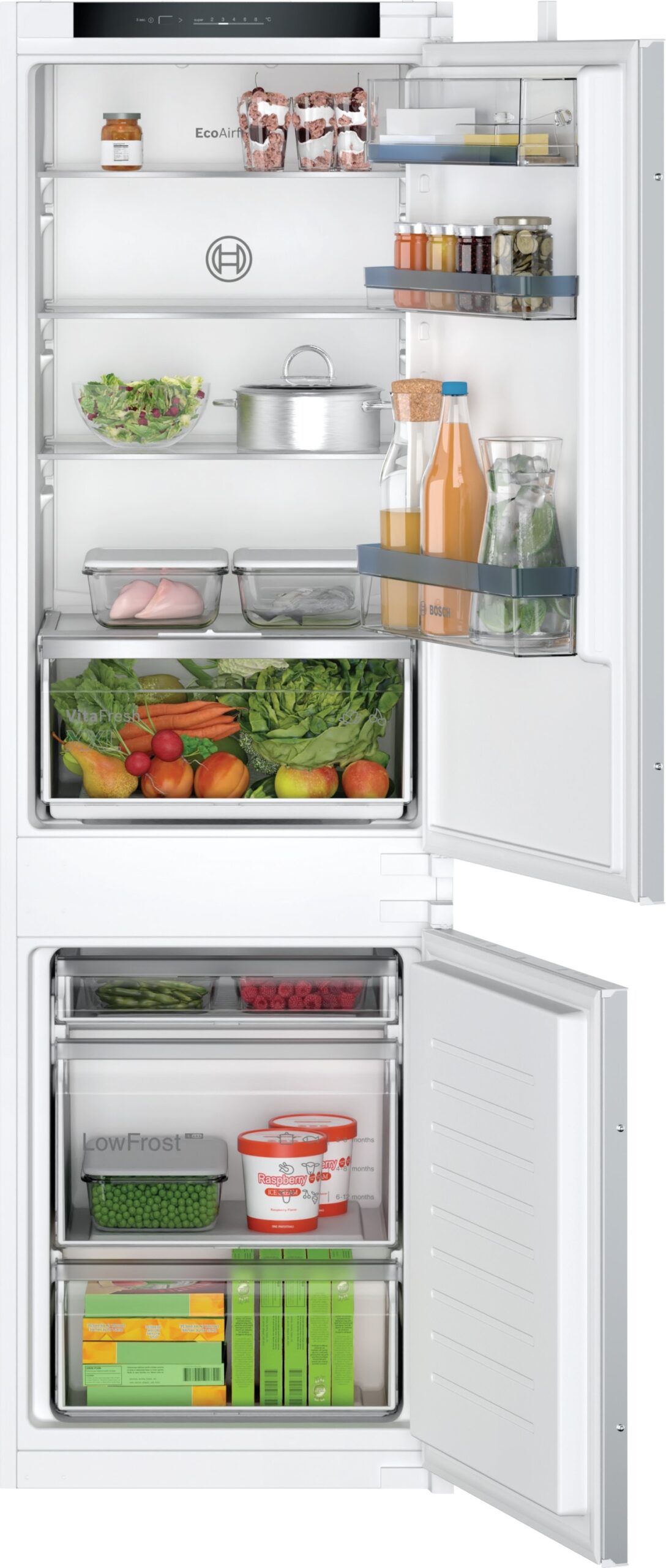 KIV86VSE0_1.jpg BOSCH Ugradbeni hladnjak Serie 4| LowFrost, A++(E), DE, H:184L, Z:76L, 177CM, 35dB - Image 1
