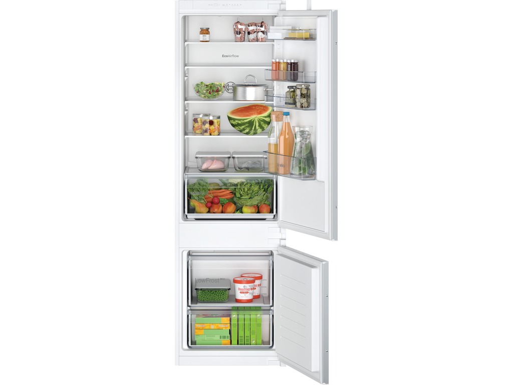 KIV87NSE0_250109030125832.jpg BOSCH Ugradbeni hladnjak,Serie 2| E, Eco Airflow,177cmH:200L, Z:70L,5 polica, - Image 1