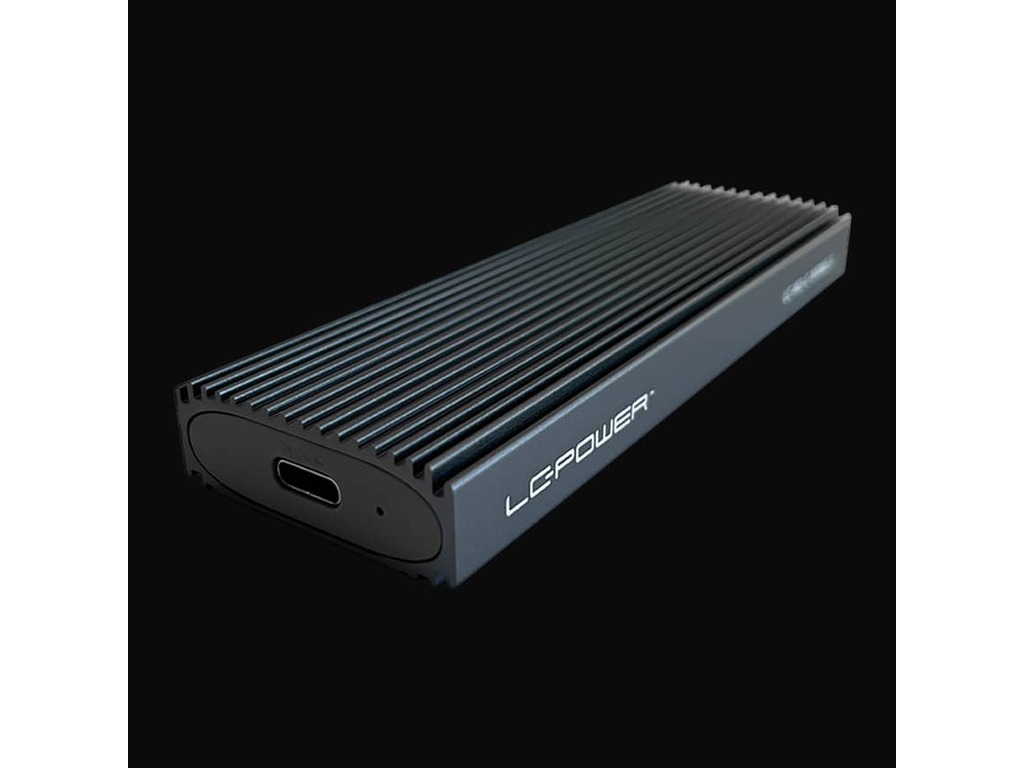 LC-M2-C-NVME-3_250707020752741.jpg LC-Power SSD M.2 Enclosure Black, USB-C (USB 3.2 Gen2x1) - Image 1