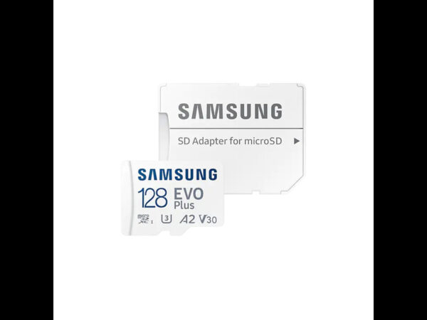 Samsung MicroSD 128GB EVO Plussa adapterom;Up to 160MBs