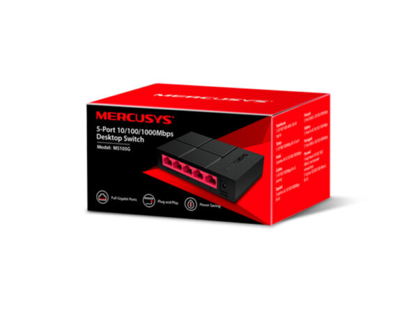 Mercusys MS105G 5-Port10/100/1000 Mbps DesktopSwitch
