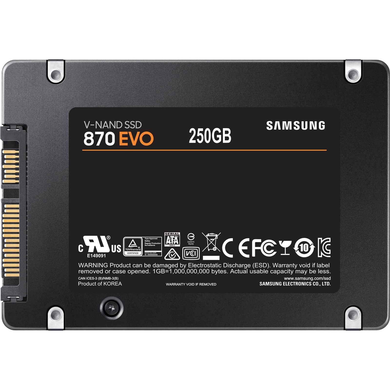 MZ-77E250B5B5DEU_1.jpg SAMSUNG SSD 870 EVO 250GB2.5'' SATA3;V-NAND MLC560MB/s read,530MB/s write - Image 1