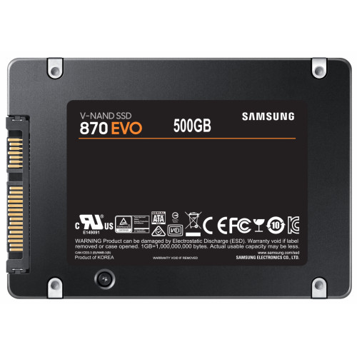 SAMSUNG SSD 870 EVO 500GB2.5'' SATA3;V-NAND MLC560MB/s read,530MB/s write