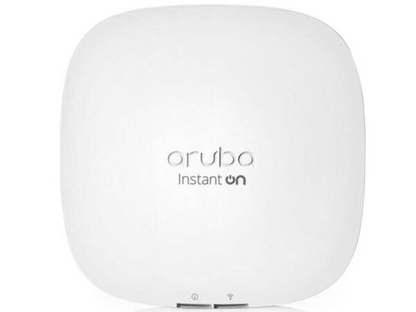 Aruba Instant ON AP22; Wi-Fi 65 GHz 802.11ax 2x2, 1.2 Gbps;2.4 GHz 802.11ax 2x2 574 Mbps