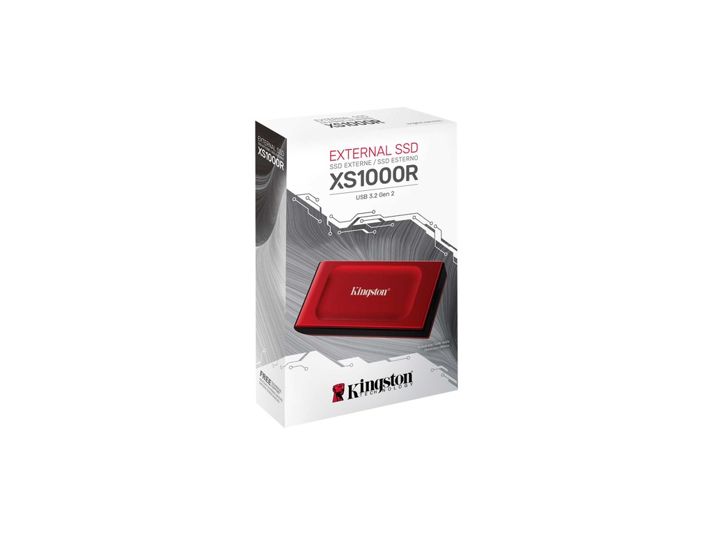 SXS1000R1000G_240823100828521.jpg Kingston Ext SSD 1TB USB-C REDXS1000, R/W:1050/1000MBs - Image 1