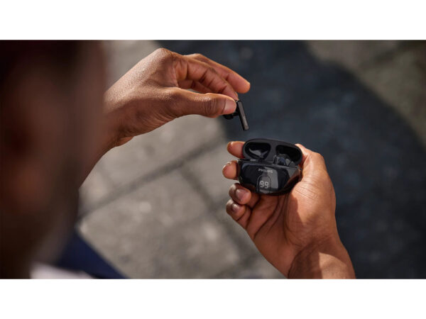 BF Philips TAT2520BK/00 bežičnBlokiranje buke; 2 AI mikrofonDo 20 sati reprodukcije; zastita IPX4