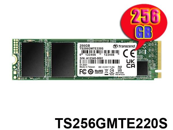 Transcend SSD 256GB M.2 NVMePCIe Gen3 x4,3,300/1,1250 MB/s