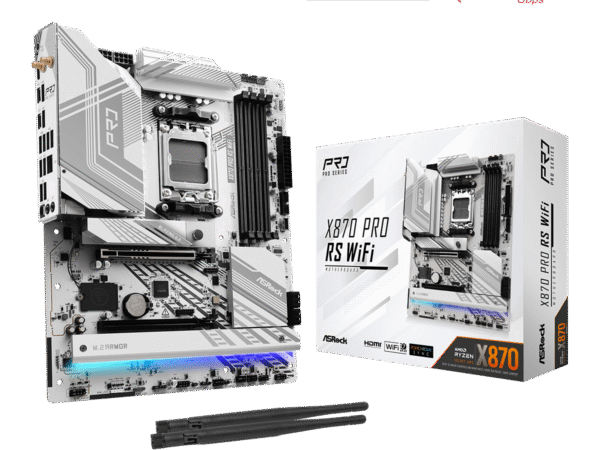 ASROCK MB X870 PRO RS WIFIAMD X870, 4xDDR5, 3xM.24xSATA, WIFI7, USB4, RAID, ATX, 2.5G LAN